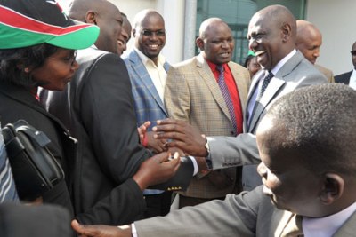 The three-judge bench will either reject or accept motions of no case-to-answer filed by defence teams of Ruto and Sang seeking to terminate their case at the prosecutor’s level (file photo)