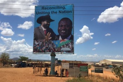 Salva Kiir and rebel leader Riek Machar