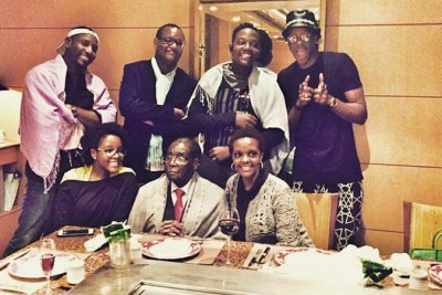 The Mugabes on vacation (file photo).