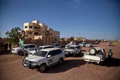 Un convoi de la MINUSMA à Kidal, au Mali.