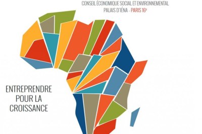 Affiche du forum d'affaires Africa 2016 organisé à Paris, France, les 22 et 23 septembre 2016.