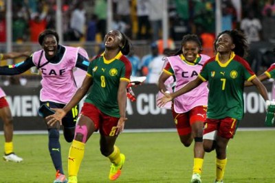 Les Camerounaises exultent, après leur qualification en finale de la CAN