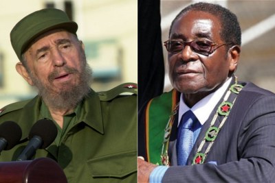The late Fidel Castro and President Robert Mugabe.