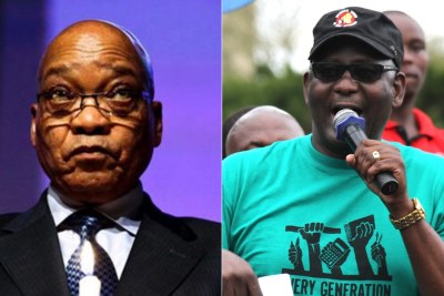 Left: President Jacob Zuma. Right: Former Cosatu Secretary General Zwelinzima Vavi.