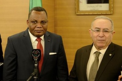 Le ministre congolais des Affaires étrangères, Jean-Claude Gakosoo en visite à Alger