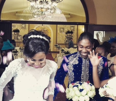 White Wedding Joy for Caster Semenya