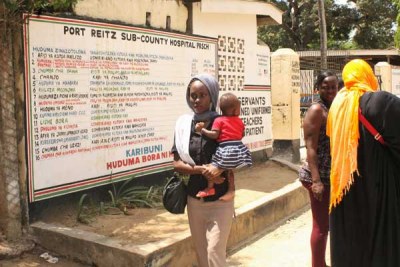 Port Reitz Hospital’s maternity wing and the paediatric wards is completely shut down with a few nurses left manning the empty wards (file photo)