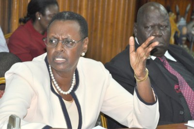 First Lady Janet Museveni's name reportedly came up during yesterday's closed-door talks MPs held