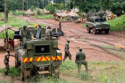 Uganda People's Defence Force soldiers in  Central African Republic (file photo).