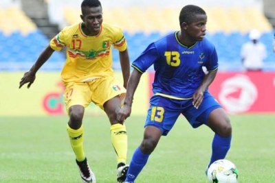 Serengeti boys battling defending champions Mali in their U-17 Africa Cup of Nations Group B game at Stade de l'Amitie Sino in Libreville, Gabon.