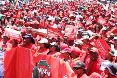 National Education Health and Allied Workers’ Union workers (file photo).
