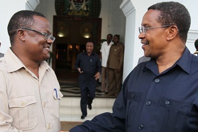 Singida East Member of Parliament and Tundu Lissu and former President Jakaya Kikwete (file photo).
