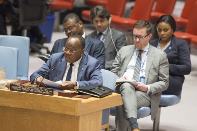 Le Représentant spécial du Secrétaire général pour l’Afrique centrale, François Lounceny Fall, s’adresse au Conseil de sécurité