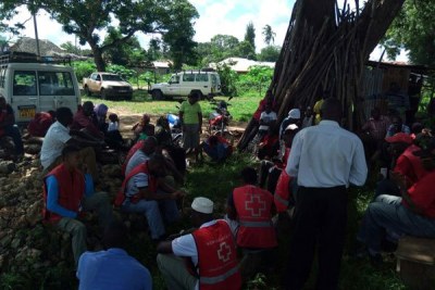 Kenya Red Cross personnel and the victims of Jima attack.
