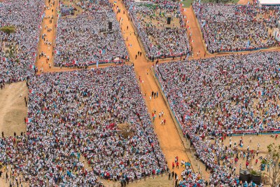 President Paul Kagame's final rally that attracted over 500,000 people, making it the largest gathering of Rwandans in modern history.