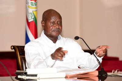 President Yoweri Museveni briefs the press on the proposed changes to Uganda’s land laws. He spoke briefly about the age limit debate.