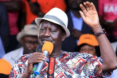 Raila Odinga, candidat à la présidentielle au Kenya.