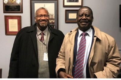 Raila Odinga meets Gregory B Simpkins of US Congressional Committee on November 8, 2017 in Washington DC.