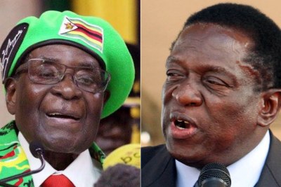 President Robert Mugabe, left, has been displaced by his long-time comrade-in-arms, Emmerson Mnangagwa.