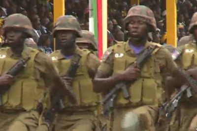 Cameroonian troops march in National Day