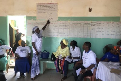 Séance de travail avec le personnel sénégalais de santé ayant bénéficié du projet Strenghtening Health Outcomes for Women ang Children (SHOW), le 7 août 2018