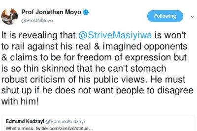Self-exiled former minister Jonathan Moyo has blasted Strive Masiyiwa over his stance on sanctions.