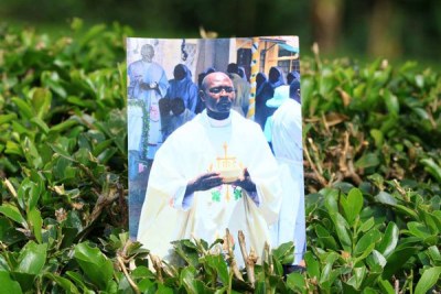 A still photo of Father Cosmas Omboto, the Catholic priest who was murdered in Cameroon, on November 21, 2018.