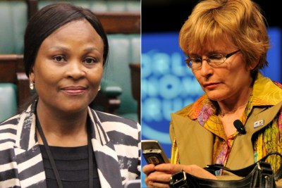 Left: Public Protector Busisiwe Mkhwebane. Right: Western Cape Premier Helen Zille.