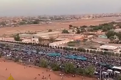 The protest in Khartoum.