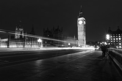 London at night.