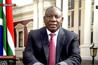 President Cyril Ramaphosa addressed the nation in a televised address on September 5, 2019.