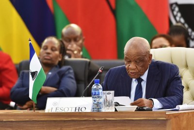 Prime Minister Tom Thabane of Lesotho (file photo).