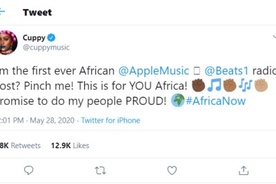 Nigeria's DJ Cuppy announced that Apple Music has named her as the host of its first radio show in Africa.