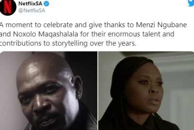 South Africa mourns actors Noxolo Maqashalala and Menzi Ngubane.