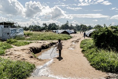 A view of the 25 de Junho camp for internally displaced people in Mozambique’s Cabo Delgado province which has seen hundreds of thousands of  people displaced.