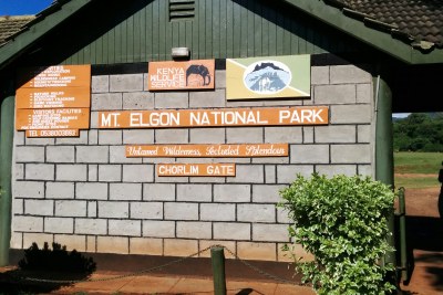 The entrance to Mount Elgon National Park in 2014 (file photo).