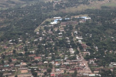 An aerial view of the town of Kananga in DRC’s Kasaï-Central province. The remains of UN experts Zaida Catalán and Michael Sharp were found outside the town in 2017 (file photo).