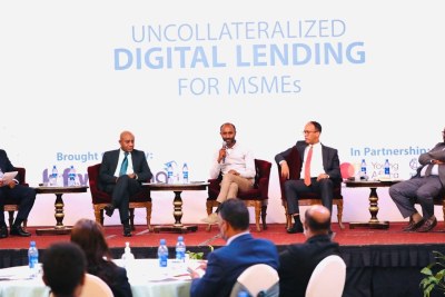 Panelists discussing on how uncollateralized digital lending unlocks MSMEs potential