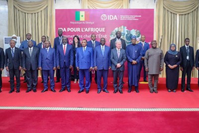 Photo de famille lancement officiel du programme IDA-20, le jeudi 7 juillet 2022 à Dakar