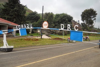Bunagana, poste frontalier entre la RDC et l'Ouganda.