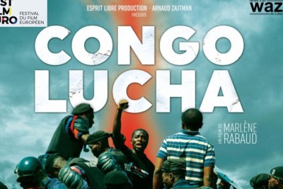 Affiche de la projection de Congo Lucha ce 26 mai au Centre d’art Waza.