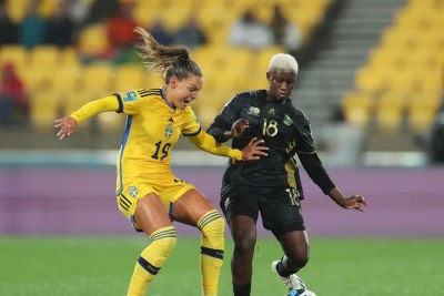 Banyana Banyana against Sweden at the  World Cup