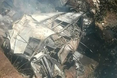 A bus plunged off a bridge into a ravine and caught fire in Limpopo, South Africa, killing 45 of the 46 people said to be headed for an Easter conference.