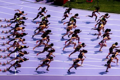 Athlétisme -  Femmes 100 m, tour préliminaire